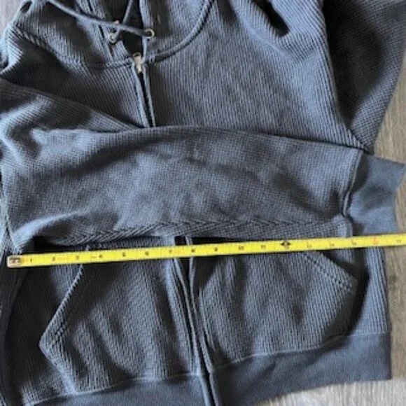 Auden Two-Piece Lounge Set Hooded Sweatshirt Full Zip Sweatpants Gray Women's S - Picture 8 of 14